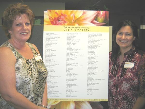 Vera House volunteer Eileen Sojda and Joanne Austin representing National Grid